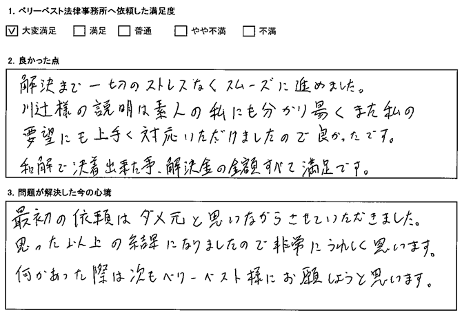 思った以上の結果になりましたので非常いうれしく思います